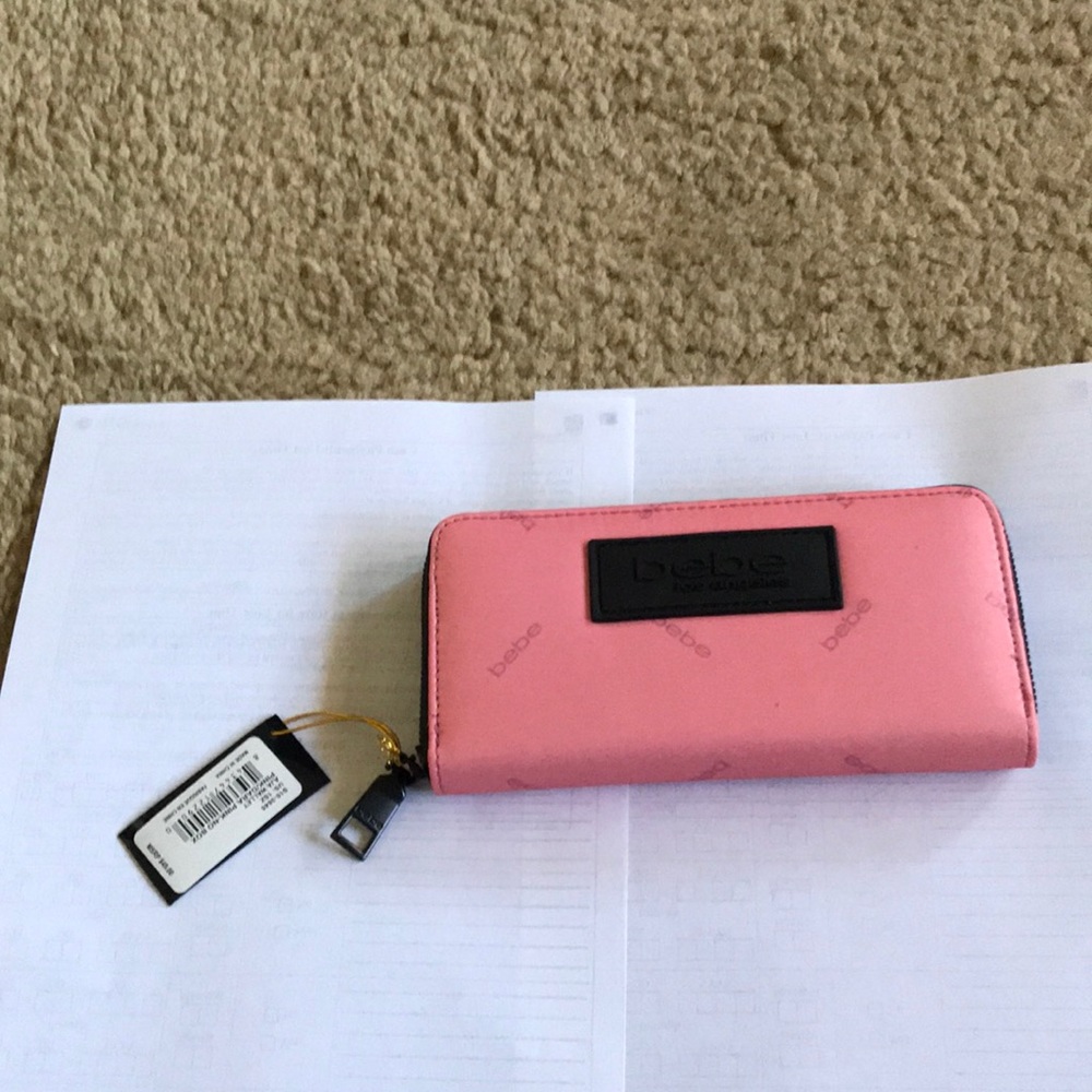 Bebe Pink and Black Wallet